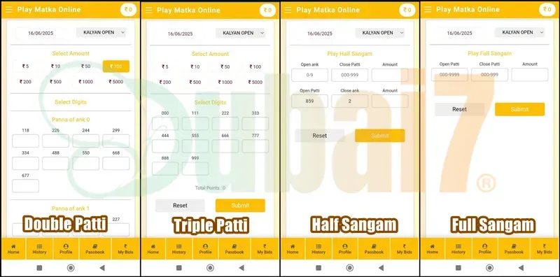 Kalyan Matka Betting Options