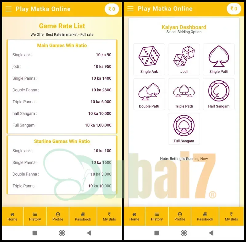Kalyan Matka Game Types and Payout Rates