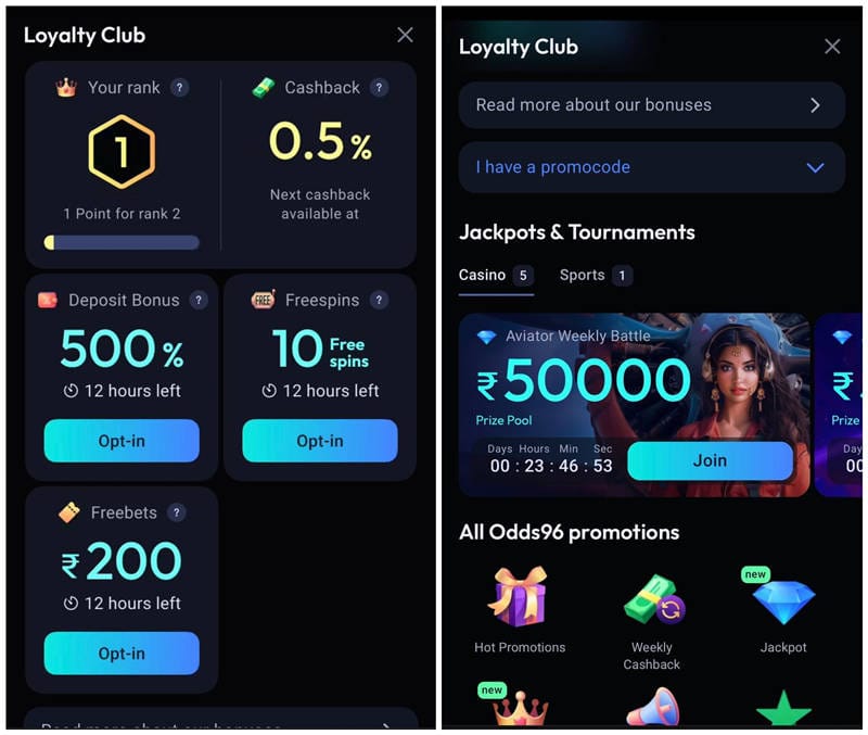Odds96 Promo Code & Bonuses