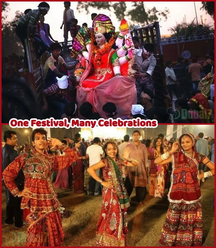 Navratri Celebrations - Visarjan in the East, Garba in the West