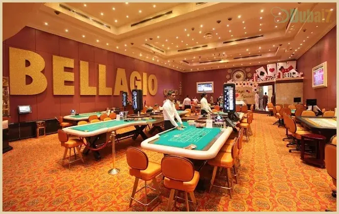 Bellagio Colombo Casino interior with poker and gaming tables