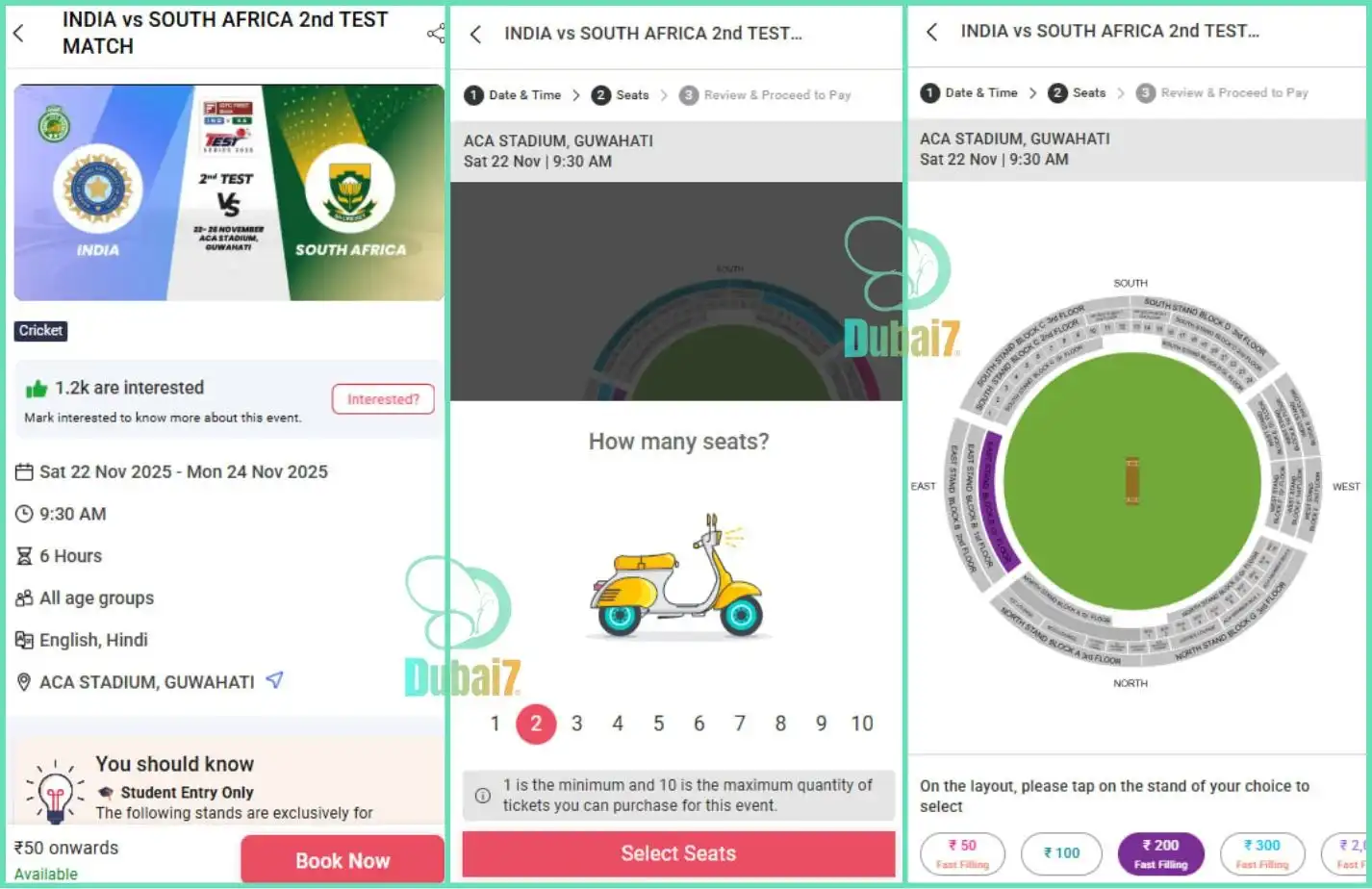 BookMyShow ticket purchase steps