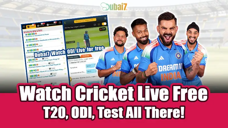 Watch Cricket Live Free - T20, ODI & Test Matches