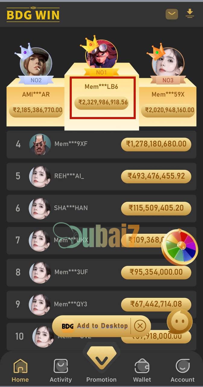 Fake Earning Rankings