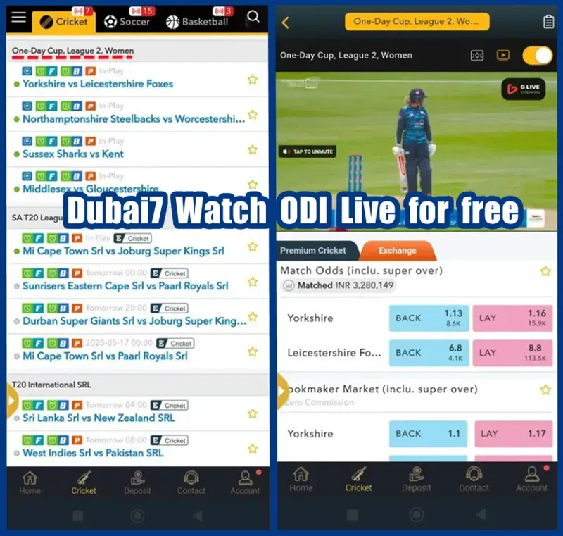 Cricket Live Free Mobile - ODI