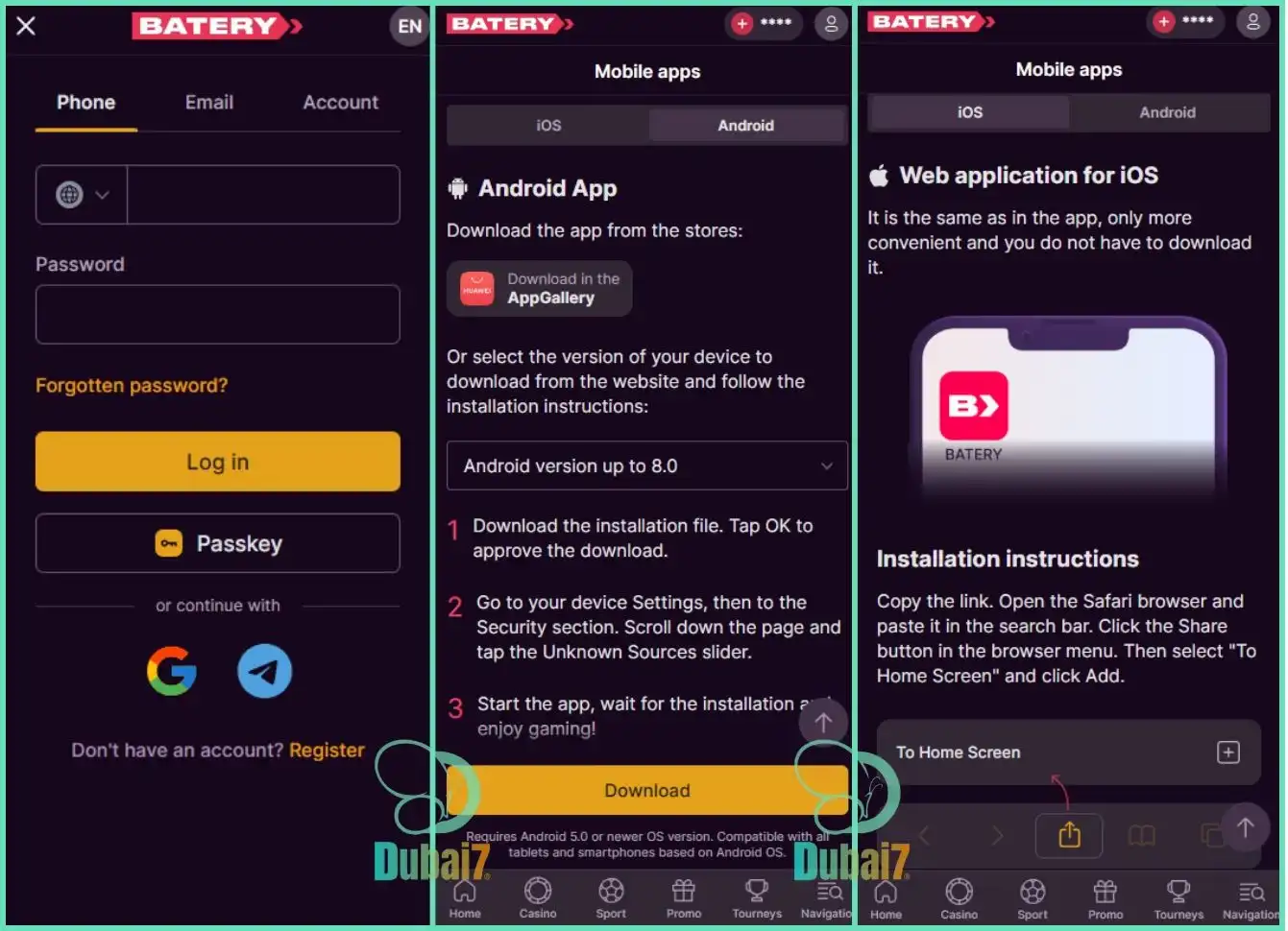 Easy Login & App Access on Batery