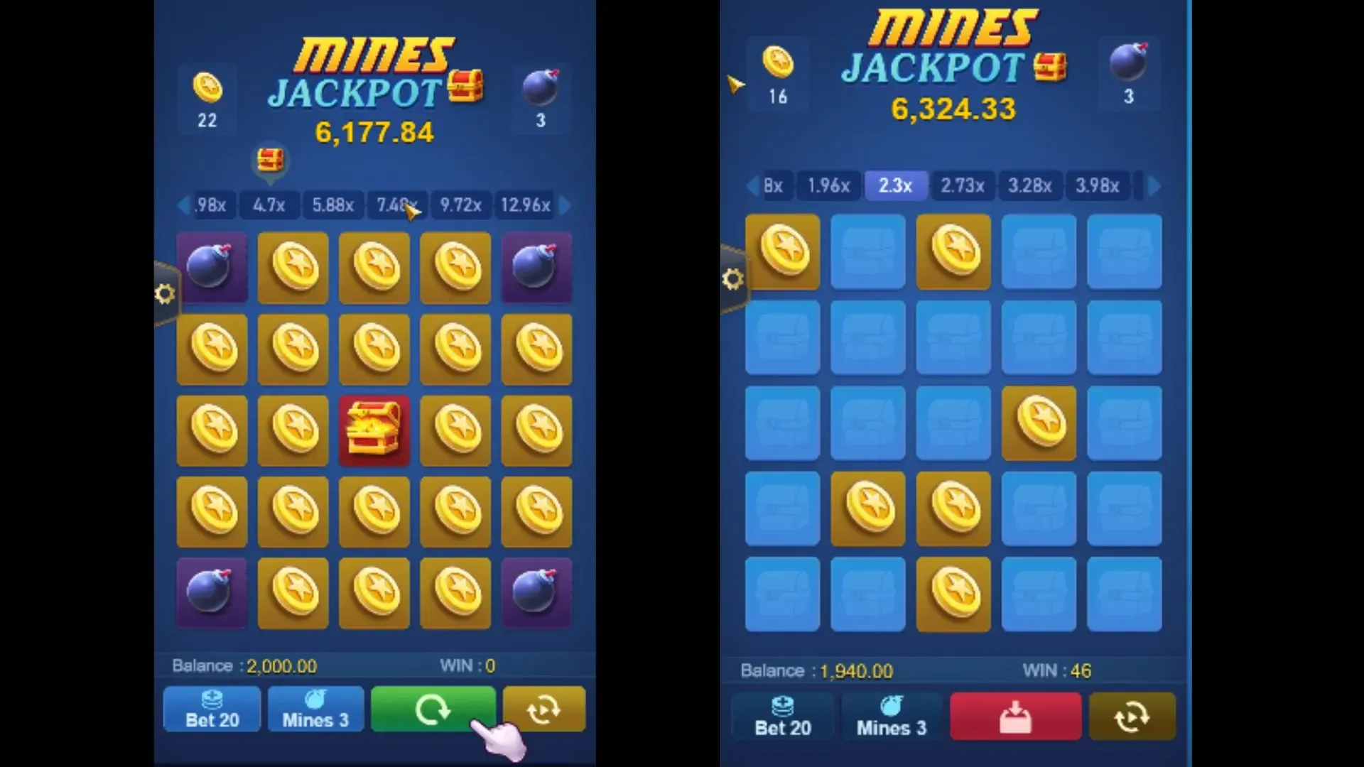 Online Real Money Mines Gameplay
