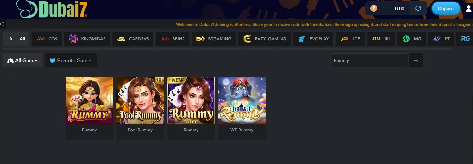 Dubai7 Rummy Gameplay