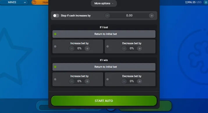 SPRIBE Mines:Set Auto Mode 2