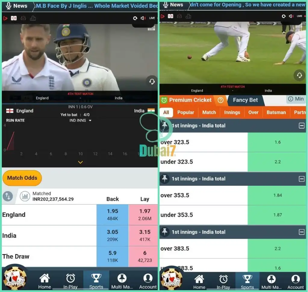 Live South Africa Tour of India 2025 on Dubai7