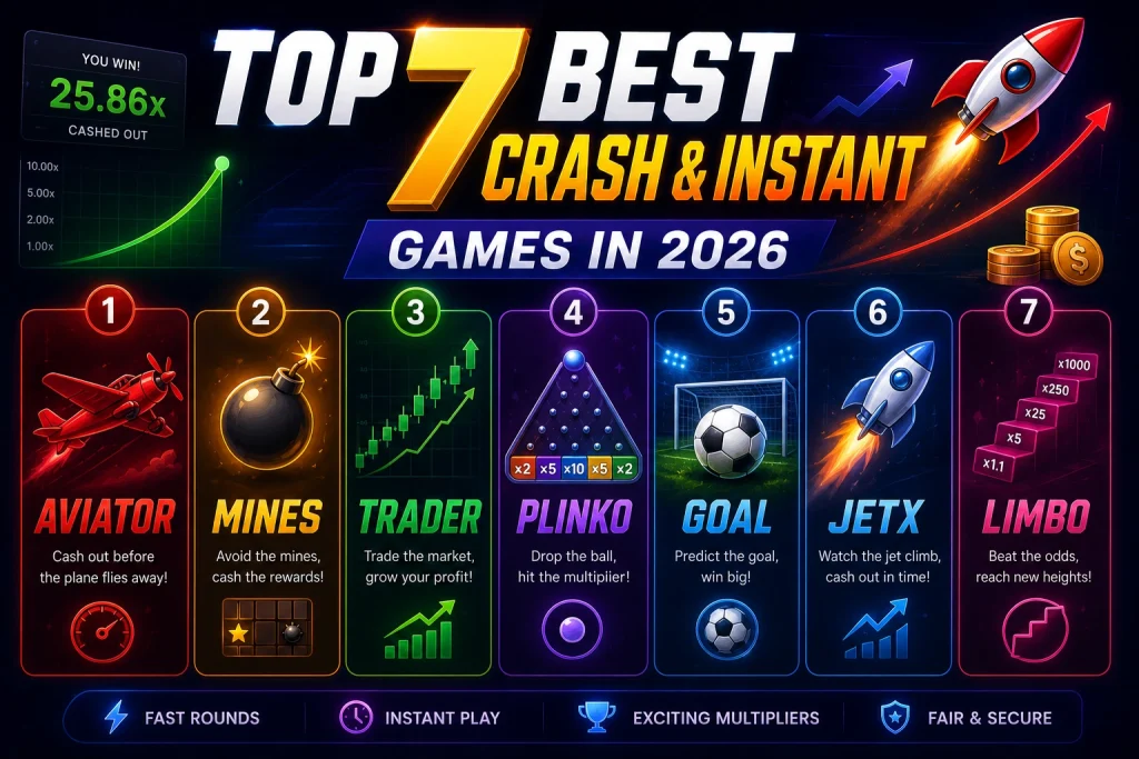 Top 7 Best Crash & Instant Games in 2026