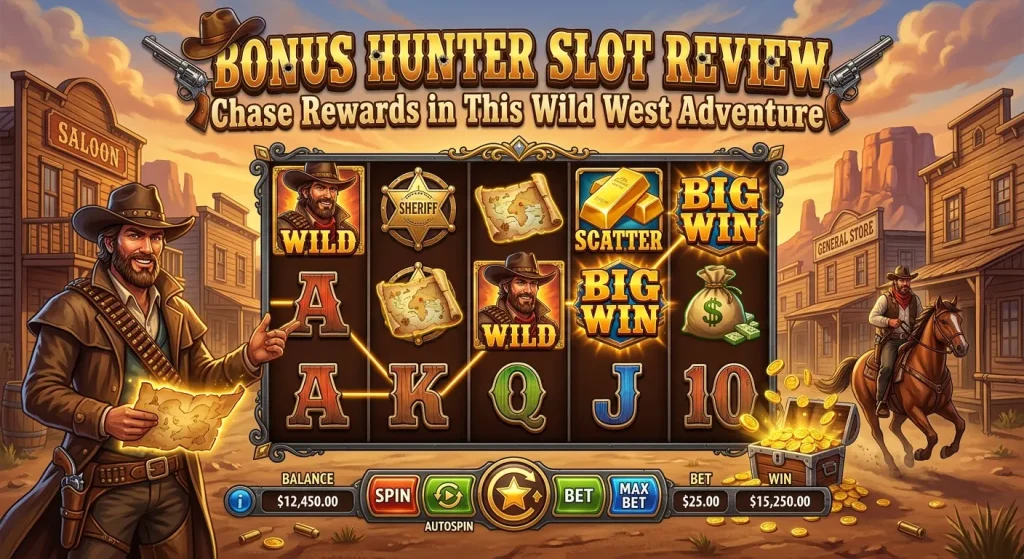 Bonus Hunter Slot Review Chase Rewards in This Wild West Adventure