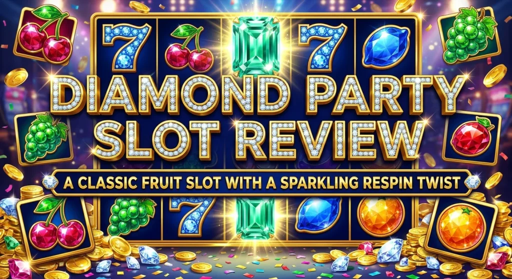 Diamond Party Slot Review - A Classic Fruit Slot with a Sparkling Respin Twist