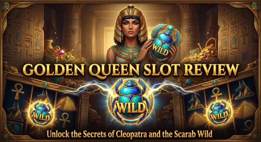 Golden Queen Slot Review Unlock the Secrets of Cleopatra and the Scarab Wild