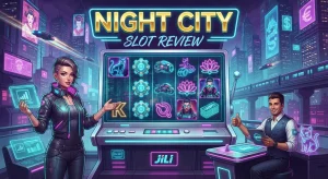 Night City Slot Review Chase Neon Riches Through JILI’s Futuristic Megacity